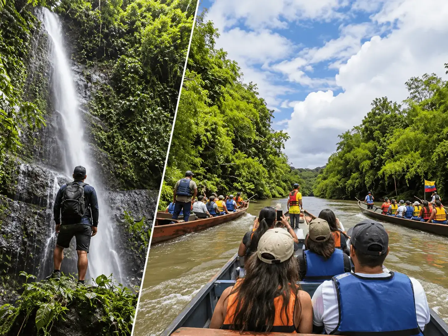 Cascada Los Micos y recorrido en bote por el Río La Vieja